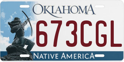 OK license plate 673CGL