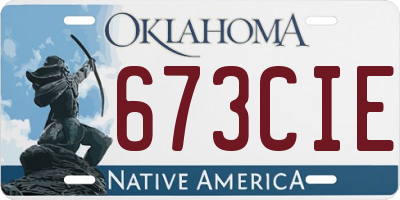 OK license plate 673CIE
