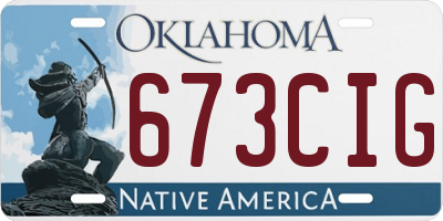OK license plate 673CIG