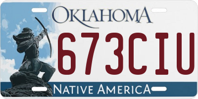 OK license plate 673CIU