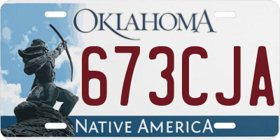 OK license plate 673CJA