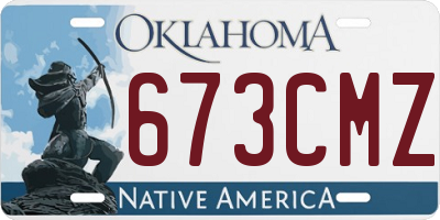 OK license plate 673CMZ