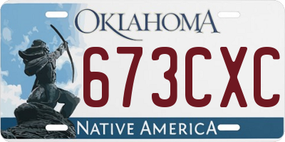 OK license plate 673CXC