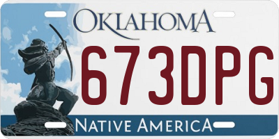 OK license plate 673DPG
