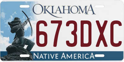OK license plate 673DXC