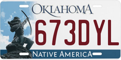 OK license plate 673DYL
