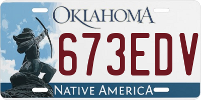 OK license plate 673EDV