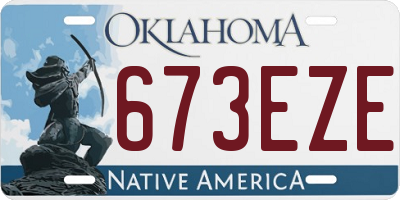 OK license plate 673EZE