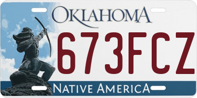 OK license plate 673FCZ