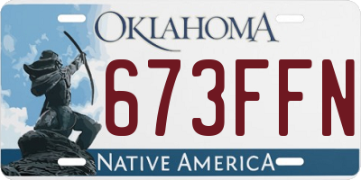 OK license plate 673FFN
