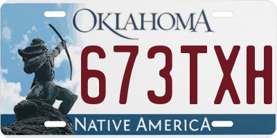 OK license plate 673TXH