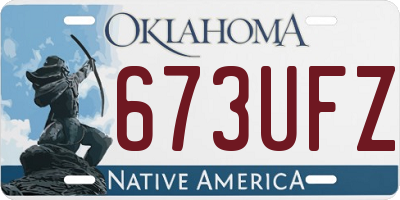 OK license plate 673UFZ