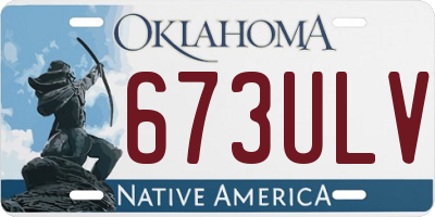 OK license plate 673ULV