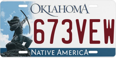 OK license plate 673VEW