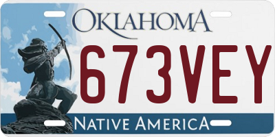 OK license plate 673VEY
