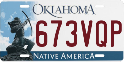 OK license plate 673VQP