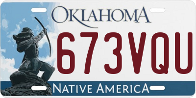 OK license plate 673VQU