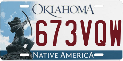 OK license plate 673VQW