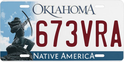 OK license plate 673VRA