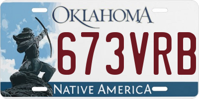 OK license plate 673VRB