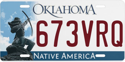 OK license plate 673VRQ