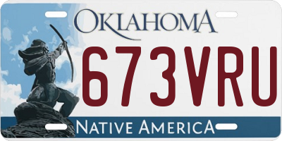 OK license plate 673VRU