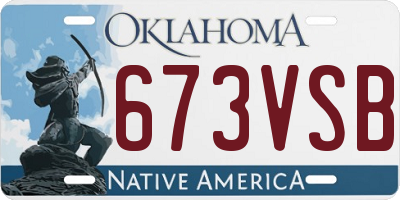 OK license plate 673VSB