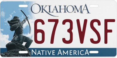 OK license plate 673VSF