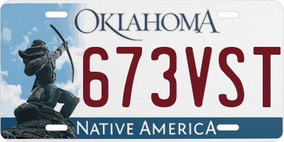 OK license plate 673VST