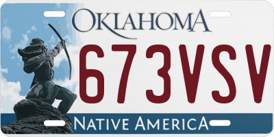 OK license plate 673VSV