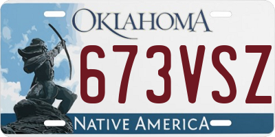 OK license plate 673VSZ
