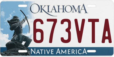 OK license plate 673VTA