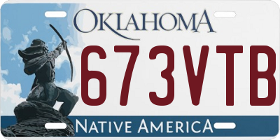 OK license plate 673VTB