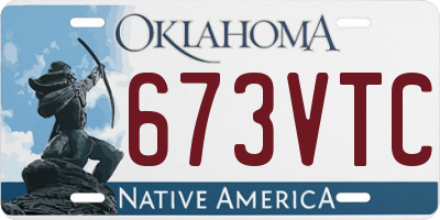 OK license plate 673VTC