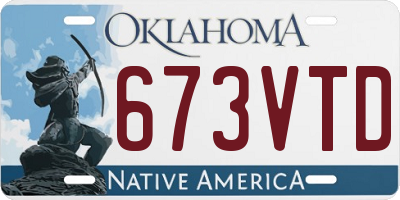 OK license plate 673VTD