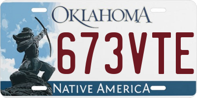 OK license plate 673VTE