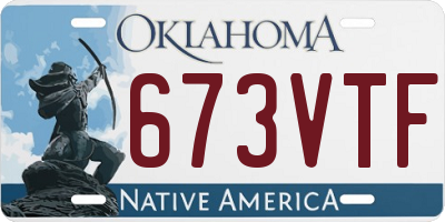 OK license plate 673VTF