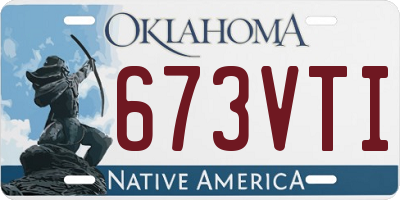 OK license plate 673VTI