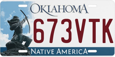 OK license plate 673VTK
