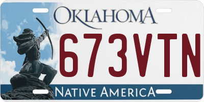 OK license plate 673VTN