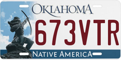 OK license plate 673VTR