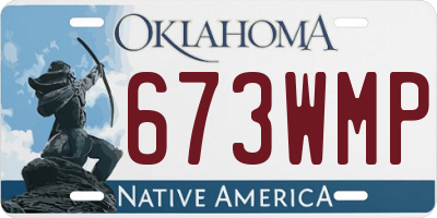 OK license plate 673WMP