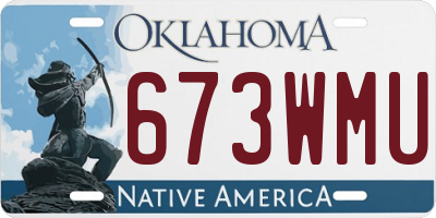 OK license plate 673WMU