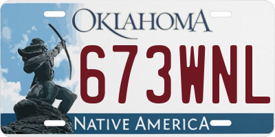 OK license plate 673WNL
