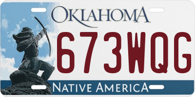 OK license plate 673WQG