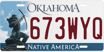 OK license plate 673WYQ