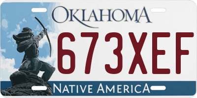 OK license plate 673XEF