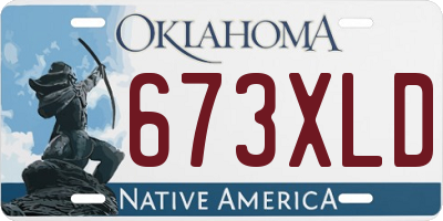 OK license plate 673XLD