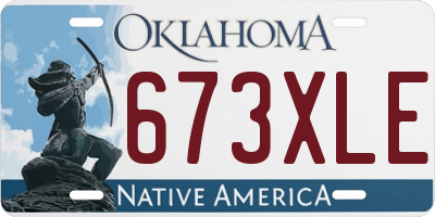 OK license plate 673XLE