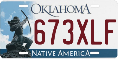 OK license plate 673XLF